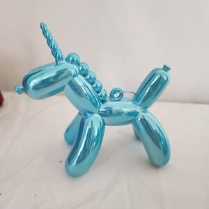 NWT World Market Blue Unicorn Balloon Animal Ornament